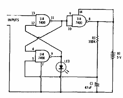 Monoestable con indicador LED
Monoestable con indicador LED