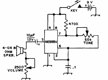 Oscilador para código Morse 555
Oscilador para código Morse 555