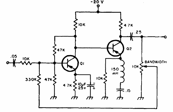 Filtro de palabras transistorizado 
