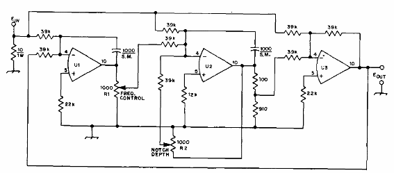 Filtro de rechazo con operacional
Filtro de rechazo con operacional