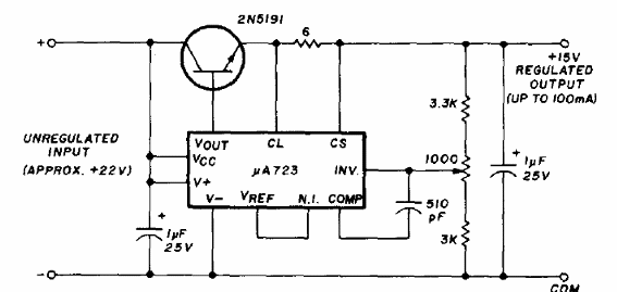 Regulador de 15 V con el 723 
