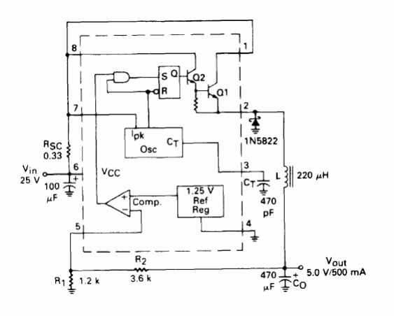 Convertidor reductor de 5 V 500 mA
Convertidor reductor de 5 V 500 mA