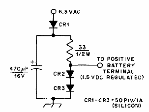 Fuente de alimentación de 1,5 V para instrumentos 

