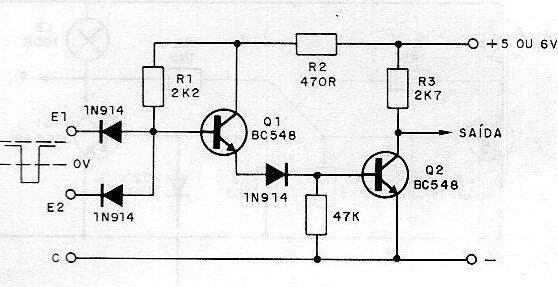 Puerta NAND (no E) transistorizada
