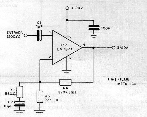 Preamplificador de micrófono 
