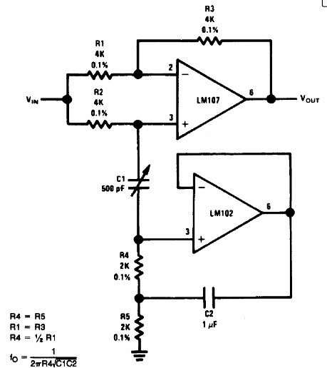 Filtro de rechazo sintonizable
Filtro de rechazo sintonizable