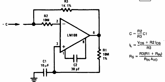 Multiplicador negativo de capacitancia
Multiplicador negativo de capacitancia