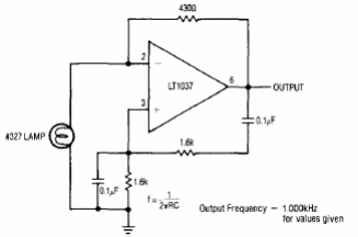 Oscilador sinusoidal con LT1037
Oscilador sinusoidal con LT1037
