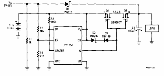 Interruptor bidireccional con LTC1134
Interruptor bidireccional con LTC1134