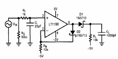 LT1190 Detector rápido de pulso
LT1190 Detector rápido de pulso