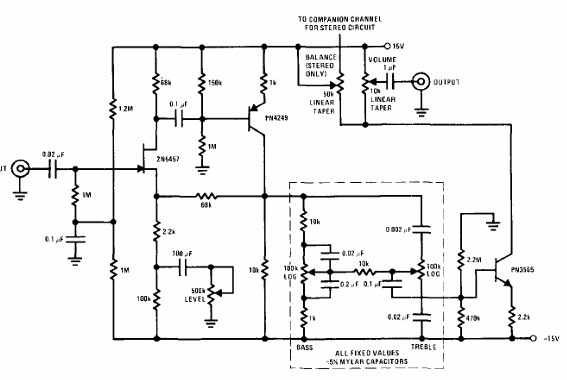 Preamplificador con control de tono
