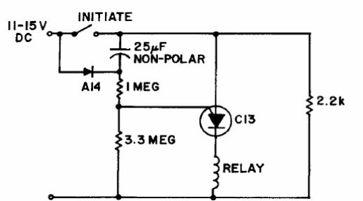 Circuito de retardo con SCR
Circuito de retardo con SCR