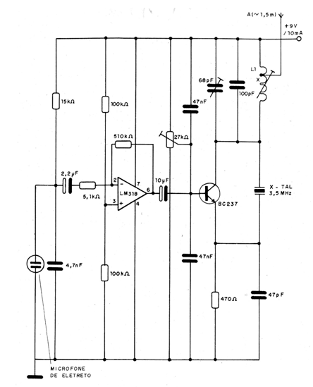 Transmisor de onda corta con XTAL
