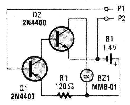 Comprobador de continuidad simple
Comprobador de continuidad simple