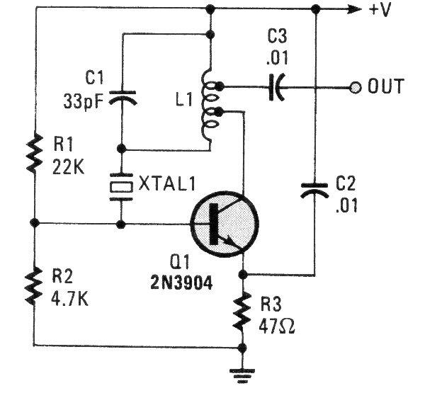 Oscilador Hartley controlado por cristal
Oscilador Hartley controlado por cristal