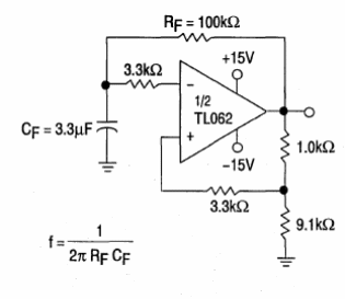 Oscilador rectangular de 0,5 Hz 
