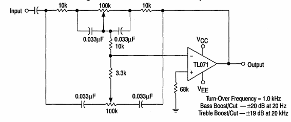 Control de tono com el TL071
Control de tono com el TL071
