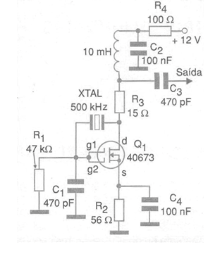 Oscilador MOSFET de doble puerta
Oscilador MOSFET de doble puerta