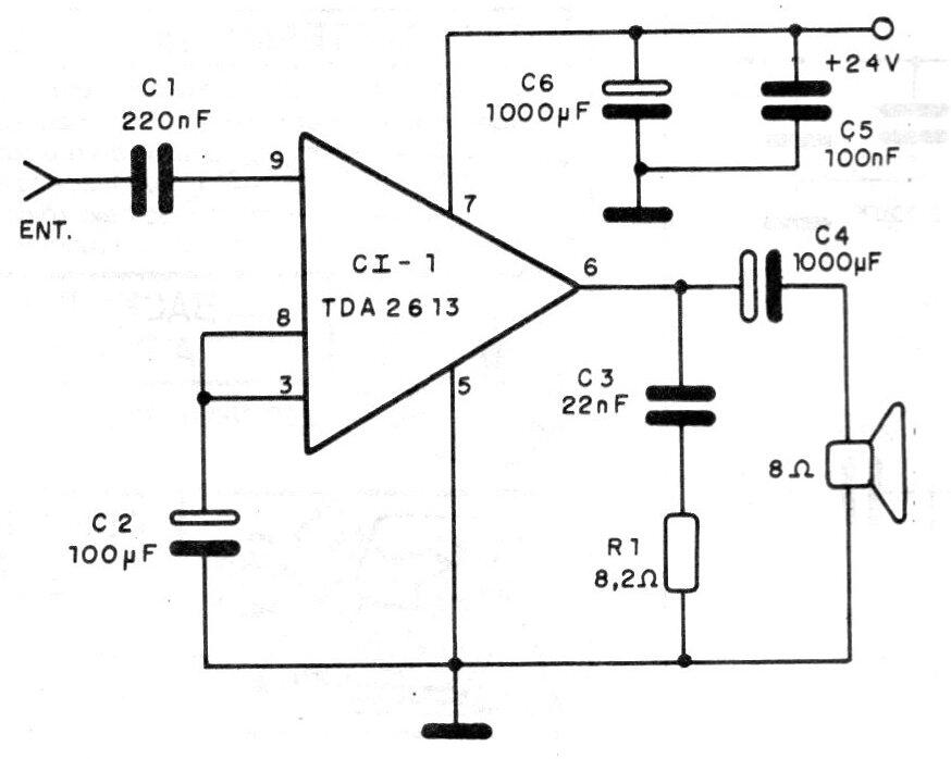 Amplificador de 6 W
Amplificador de 6 W