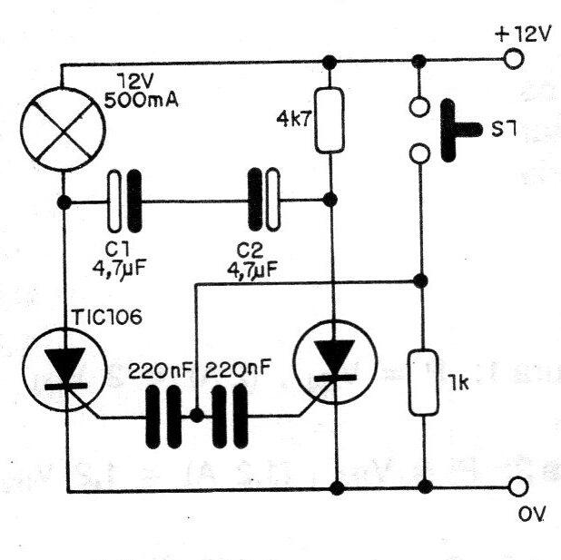 Flip Flop con SCR
Flip Flop con SCR