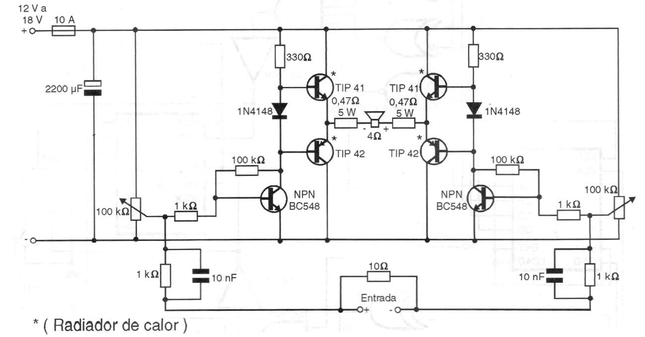 Amplificador de 100 W para el coche
Amplificador de 100 W para el coche