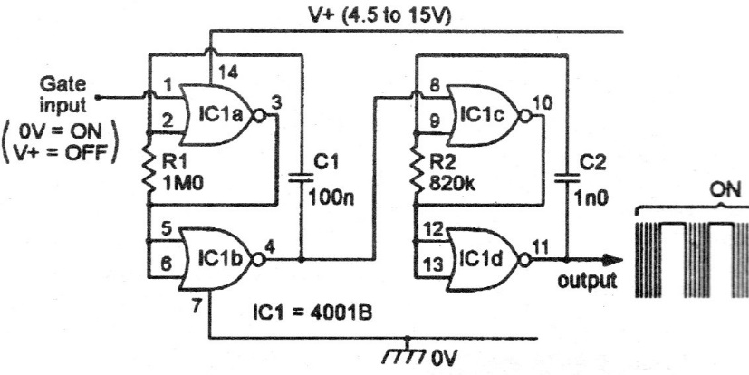Oscilador intermitente controlado CMOS
Oscilador intermitente controlado CMOS