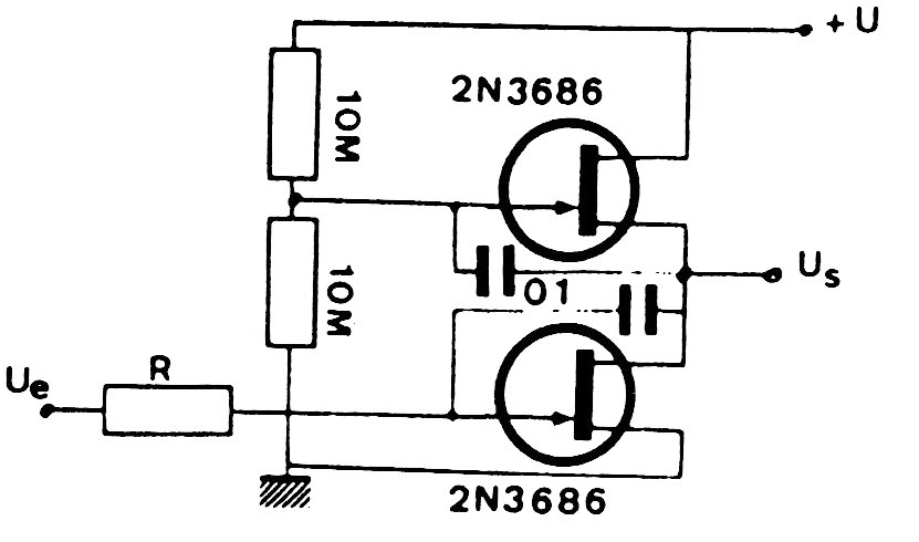 Integrador con FET
Integrador con FET