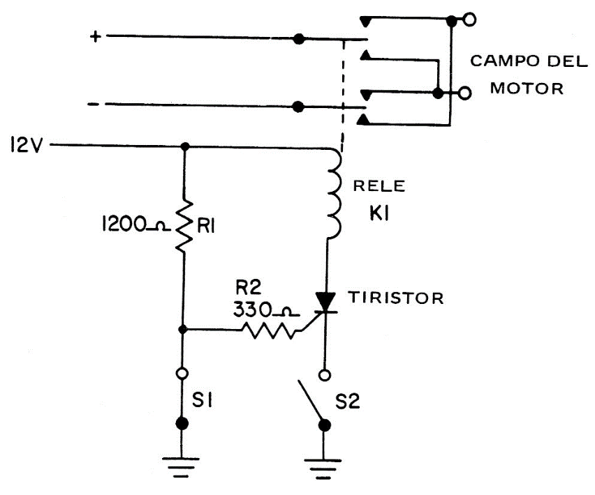 Inversión de motor con relé
Inversión de motor con relé
