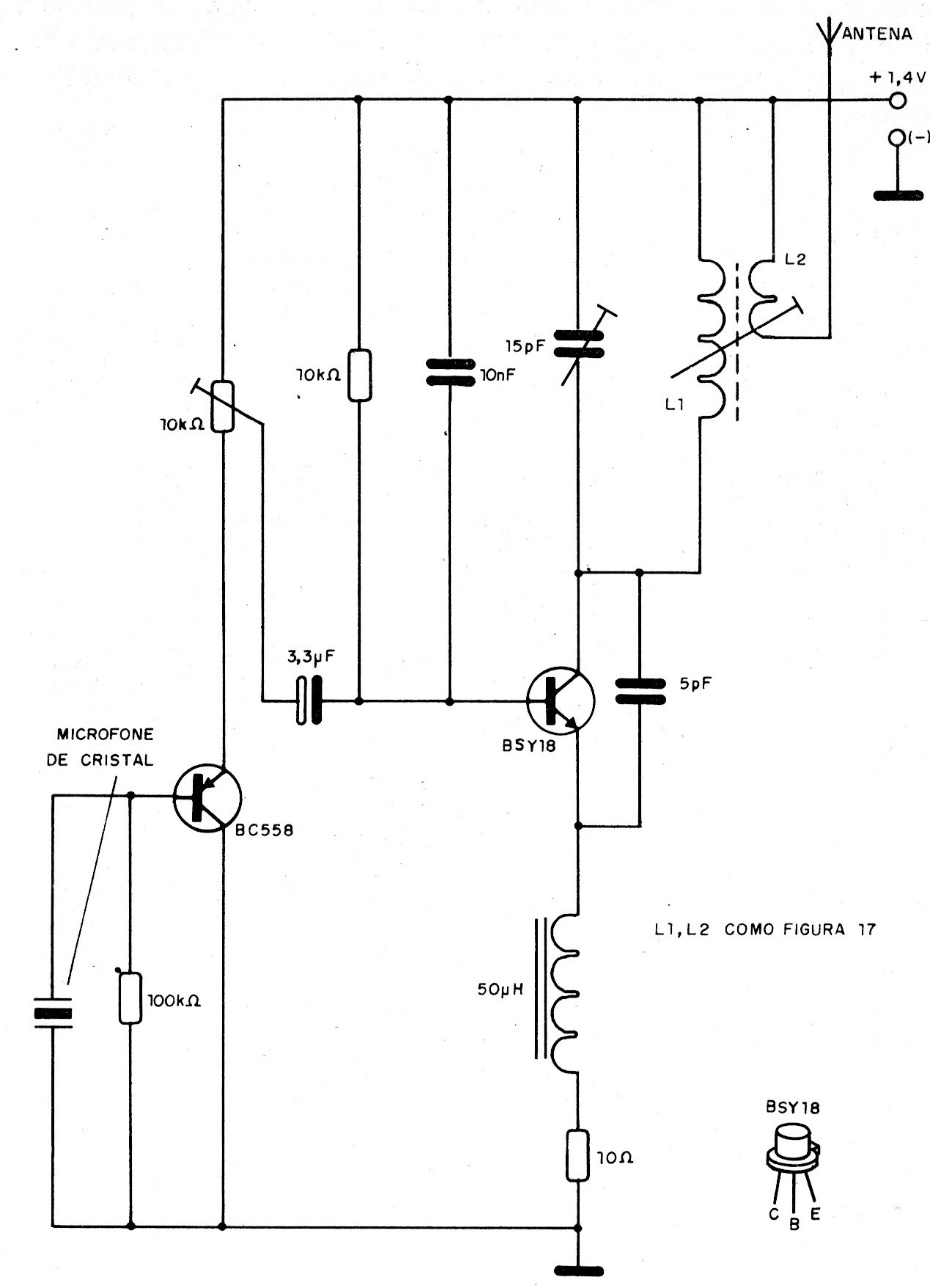 Transmisor Espión con 2 Transistores
Transmisor Espión con 2 Transistores