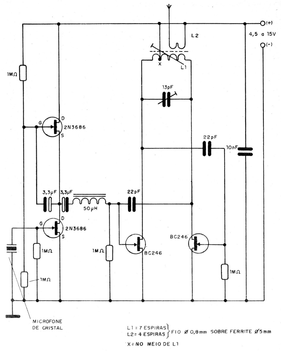 Transmisor con 4 FET
Transmisor con 4 FET