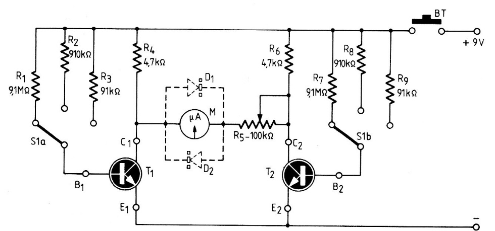 Comparador de transistores
Comparador de transistores