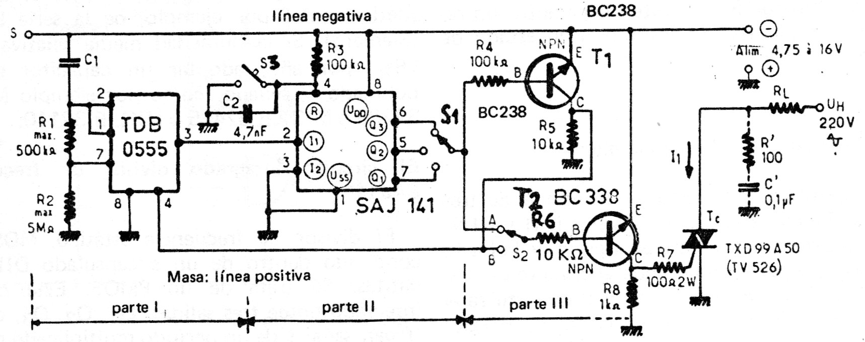 Temporizador con Triac
Temporizador con Triac