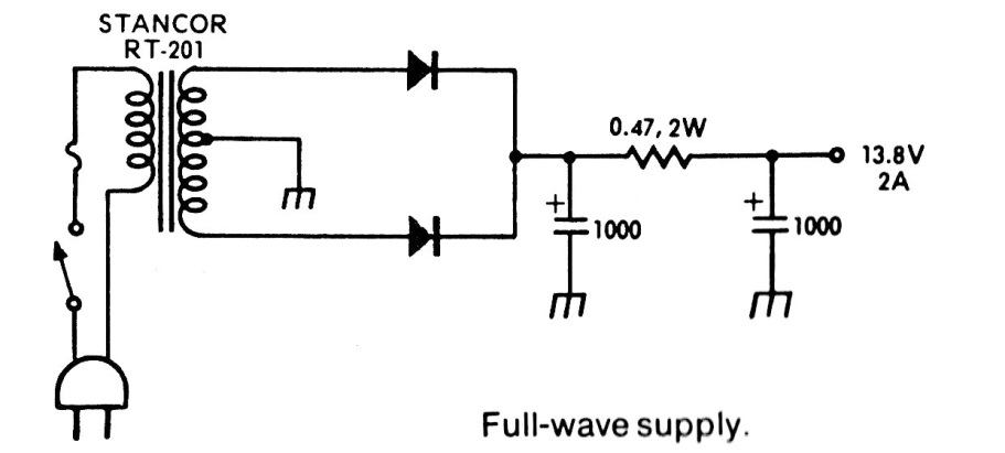 Fuente de alimentación de onda completa de 12 V
Fuente de alimentación de onda completa de 12 V