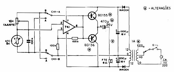 Alarma de luz con 741
Alarma de luz con 741