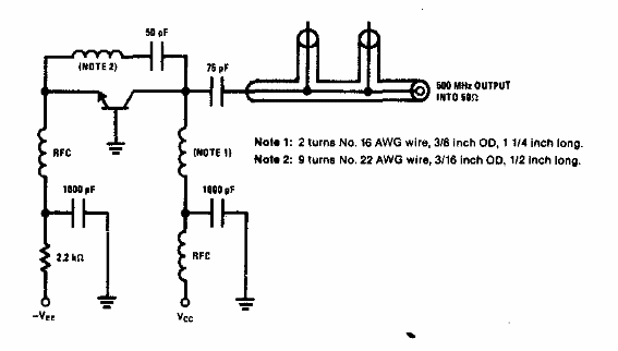 Oscilador de 500 MHz
Oscilador de 500 MHz