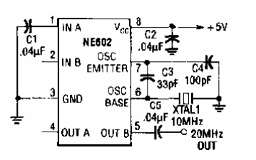 Oscilador de cristal con doblador
Oscilador de cristal con doblador