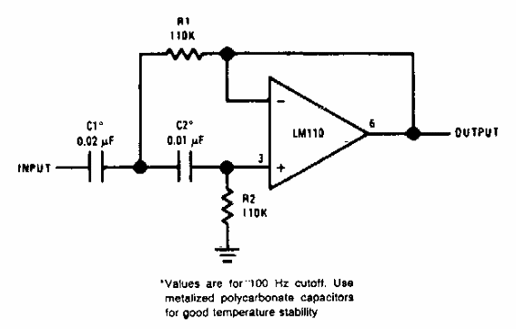 Filtro activo pasa alta
Filtro activo pasa alta