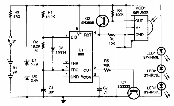Relé para mando a distancia de TV
Relé para mando a distancia de TV