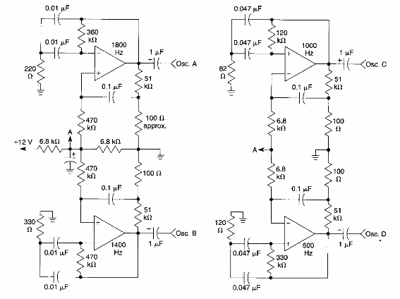Oscilador de 4 tonos
Oscilador de 4 tonos