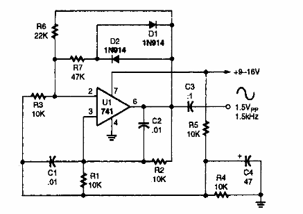 Oscilador de puente de Viena con operacional
Oscilador de puente de Viena con operacional