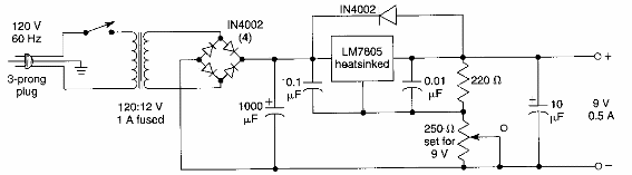 Fuente de 9V
Fuente de 9V