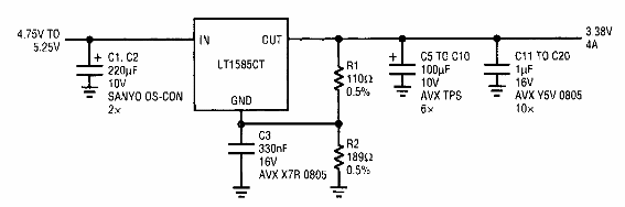 Regulador ajustable 3.3V
Regulador ajustable 3.3V