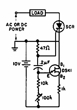UJT y SCR con alimentación negativa
UJT y SCR con alimentación negativa