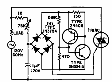 Disparo de Triac con transistor 
