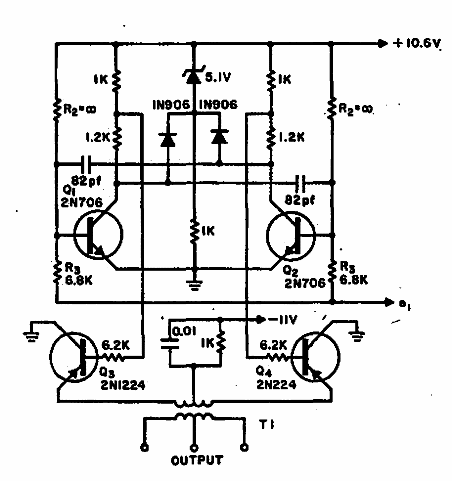 560 kHz a 1 MHz VCO
560 kHz a 1 MHz VCO