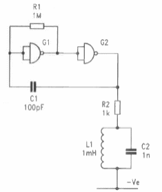 Oscilador básico de dos puertas
Oscilador básico de dos puertas