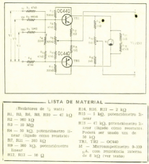 Voltímetro con dos transistores
Voltímetro con dos transistores