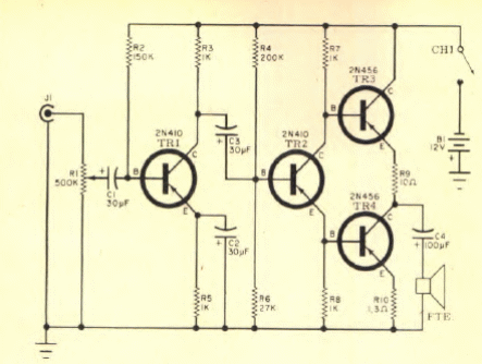 Amplificador sin transformador
Amplificador sin transformador