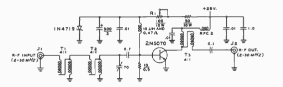 Amplificador lineal de 2 a 30 MHz
Amplificador lineal de 2 a 30 MHz
