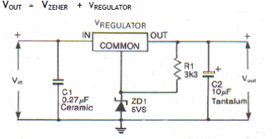 Fuente 78xx con tensión aumentada
Fuente 78xx con tensión aumentada